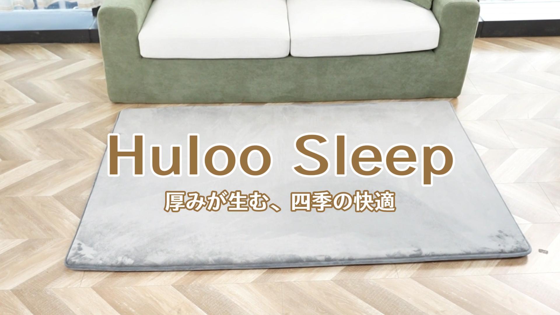 Amazon | Huloo sleep 低反発フランネルラグ 3cm厚 円形 カーペット